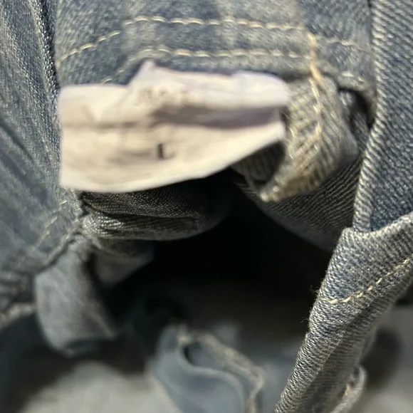 Pull On Elastic Denim Joggers With Pockets size Large - Picture 4 of 6